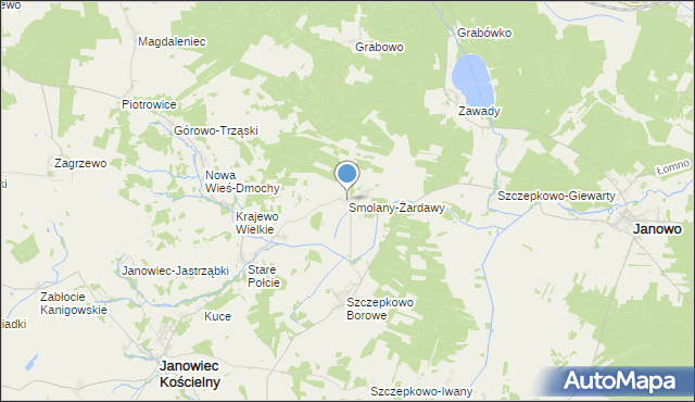 mapa Smolany-Żardawy, Smolany-Żardawy na mapie Targeo